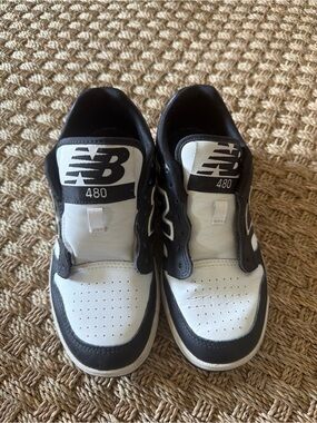 New Balance 480 sneakers in black and white youth size 5/WMNS 6.5
